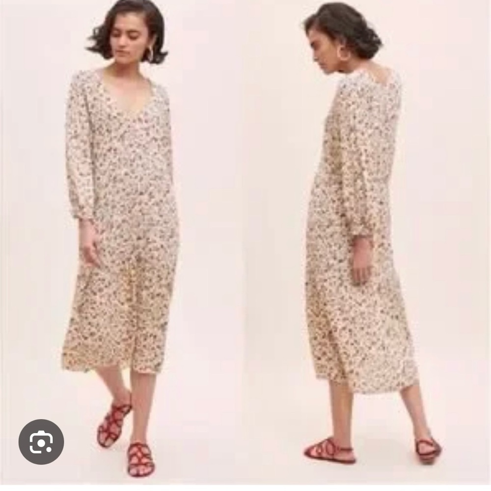 Faithfull the Brand Les Fleurs midi dress bastille floral size 6 new!
